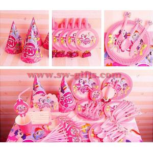 China New pony party supplies for children birthday party party supplies of table cloth cups forks supplier