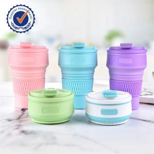 China FDA Standard 350ML Bpa Free Collapsible Silicone Coffee Cup supplier