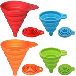 Foldable Food Grade Silicone Collapsible Funnel For Home Kitchen