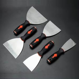 Rubber Handle Flexible Blade Carbon Steel Mirror polished Putty Knife
