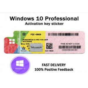 China Online Activation Windows 10 Professional COA , Windows 10 Professional Sticker Computer Software supplier
