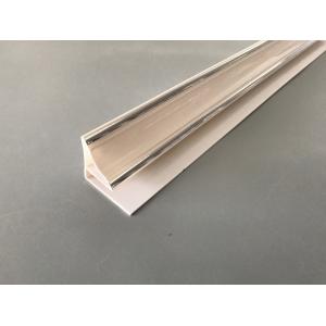 China 9mm / 10mm Big Size White PVC Extrusion Profiles With Two Silver Lines supplier