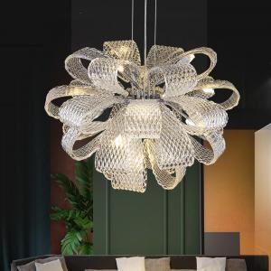 China Luxury Glass Chandelier For Living Room Led Modern Home Decor Flower Chandeleir(WH-CY-216) supplier
