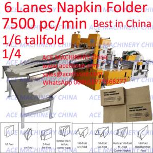 6 Lanes Automatic Tissue Paper Napkin Making Machine Price 7000 Sheet/Min