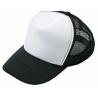 Polyester Foam Mesh Trucker Hats With Black Plastic Closure / Embroidery Flat Logo