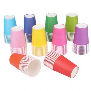 7.5oz 221.8ml Purple Wedding Napkin Recyclable Disposable Coffee Cups With Lids