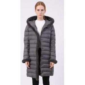 Reversible Waterproof Down Jacket Women's , Quilted Hooded Down Coat