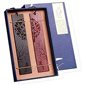 China custom two pieces bookmark packaging gift box with texture supplier