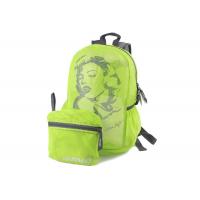 China SEDEX Women Printing Polyester Backpack Green Mesh Backpack on sale
