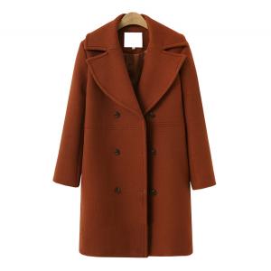 China Custom long woolen overcoat/coat/winderbreaker women suit supplier
