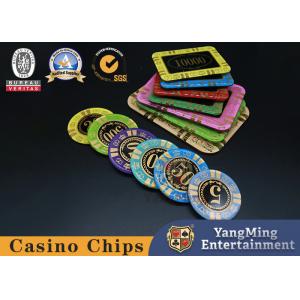 Acrylic Crystal Casino Poker Chips With Screen Printing Pattern