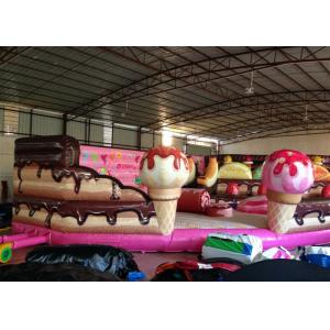 Inflatable Cake Toddler Bounce House , Inflatable Jumping Castle Quadruple Stitching