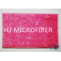 China Small Pink100% Polyester Microfiber Door Mat For Outdoor / Indoor Anti-Slip Backing on sale