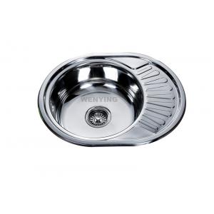 China Foshan Kitchen sink WY-5745 round bowl Lithuania type stainless steel sink supplier