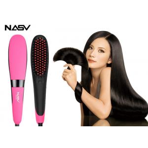 Flat Iron Electric Ceramic Hair Straightener Brush Fast Comb Smoothing Frizzy Hair