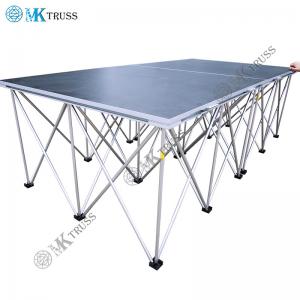 Outdoor Concert Stage Truss Project Black Aluminum Folding Stage Platform with Truss