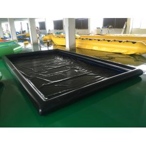 Black 0.6mm PVC Inflatable Car Wash Mat Full Set Position