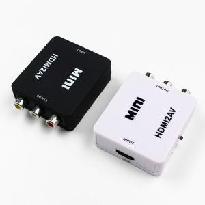 White/Black Plastic Cover MiNi HDMI To RCA Converter