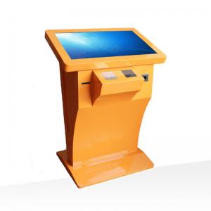 China 32 Inch Horizontal Build-In Pc Multi Touch Screen Interactive Self-Service Kiosk With Printer And Card Reader supplier