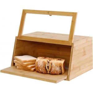 Counter Antibacterial Bread Bin Bamboo With Cutting Board