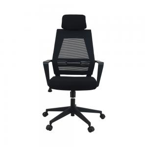 1650 PA Caster Commercial Fabric Office Chair Butterfly Mechanism With Removzble Headrest