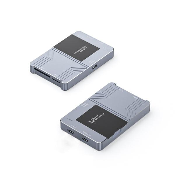 USB3.2 Gen2 USB C M.2 NVMe SSD Enclosure With UHS-I SD TF Card Reader HUB 10G USB C