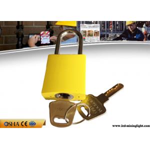 China Different Key Yellow Aluminum Safety Lockout Padlock with Brass Key supplier