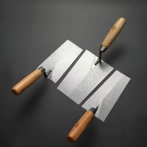 Wooden Handle High Carbon Steel Float Trowel Square End Bucket Hardened and Tempered Steel Bricklaying Trowel