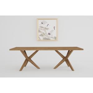 Nordic Style Modern Rectangle Dining Table Solid Wood Tabletop