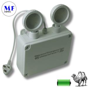 China Rechargeable Abs Led Exit Emergency Light Non Maintained Ip65 2*5w Lithium Battery Adjustable For Corridors wholesale