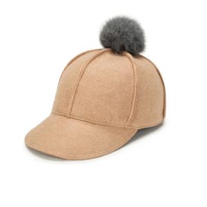 China Deluxe Autumn Fur Baseball Cap , Wool Baseball Hat Character Style supplier
