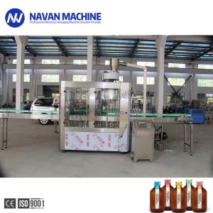 China Automatic Glass Bottle Liquid Non Gas Kombucha Filling Machine With Plastic Covers wholesale