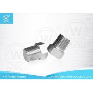 China Industrial Steel Hydraulic Hose Adapter Fittings With NPT Male Plug Thread supplier