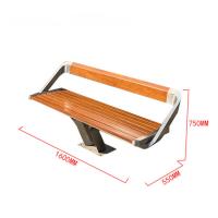 China One Leg Outdoor Metal Bench Wood Surface Steel Bench 4 Seater on sale