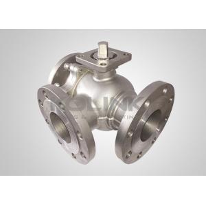 China Cast Steel 3-way Ball Valve Stainless Steel L-port T-port Anti-static supplier