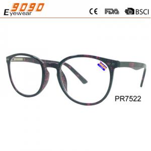 Fashionable half frame Reading glasses, made of plastic , suitable for men and women
