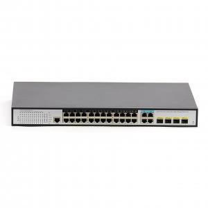 4 Ethernet Fiber Switch Managed 10/100/1000M POE Switch 24 RJ45 POE 4 SFP Port