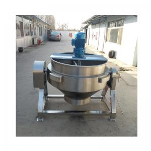 Automatic Gas He Ating Jacketed Kettle With Mixer Boiler To Cook Beans