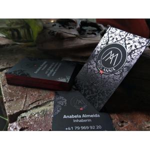 China Durable Black Foil Velvet Touch Business Cards Free Design For Organization supplier