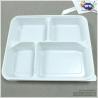 Disposable 4-Compartments Plastic Food Container With Lid Healthy Food Storage