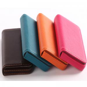 China PMS TPCH Card Holder Money Clip Wallet , 10x6.5cm Leather ID Card Holder supplier