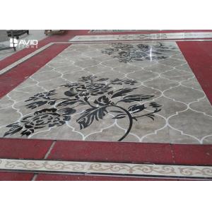 China Water Jet Stone Floor Medallions Flower Design For High End Venues Decoration supplier