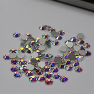 China Grade AAAAA Large Loose Rhinestones , 10mm / 12mm Flat Back Rhinestones wholesale