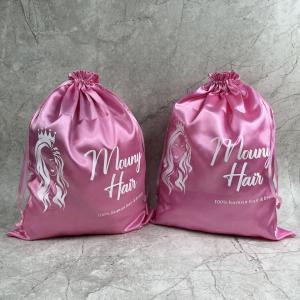 China Custom Satin Pouch Bag with Logo for Hair Clothes Shoes Jewelry Cosmetics Gift Silk Satin Bag Packaging Wig Storage Bag supplier