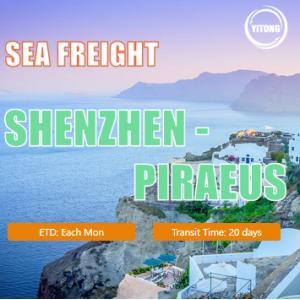 20 Days International Sea Freight Forwarding Services From Shenzhen To Piraeus Greece