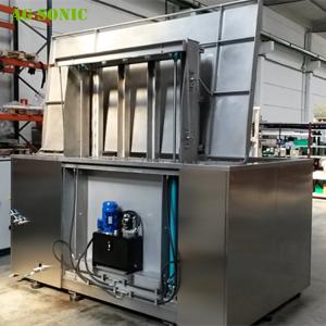 China Automatic Ultrasonic Cleaner with Hydraulic Lift PLC Controlled for Wheel Rim Cleaning supplier