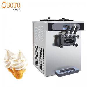 China 28L-32L/Hour Commercial Use Color Steel LED Touch Screen Soft Ice Cream Maker Frozen Yogurt Making Machine supplier