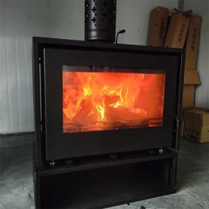 Modern Style Wall Mounted Wood Burning Fireplace Stove With Glass Door