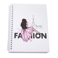 China Soft Cover Custom Spiral Notebook Journal 30 Sheets Custom Printing Logo Grid Design on sale