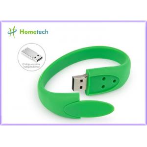 Green Silicon Wristband Bracelet Usb Flash Drive 512MB 1GB  2.0 Pen Drive